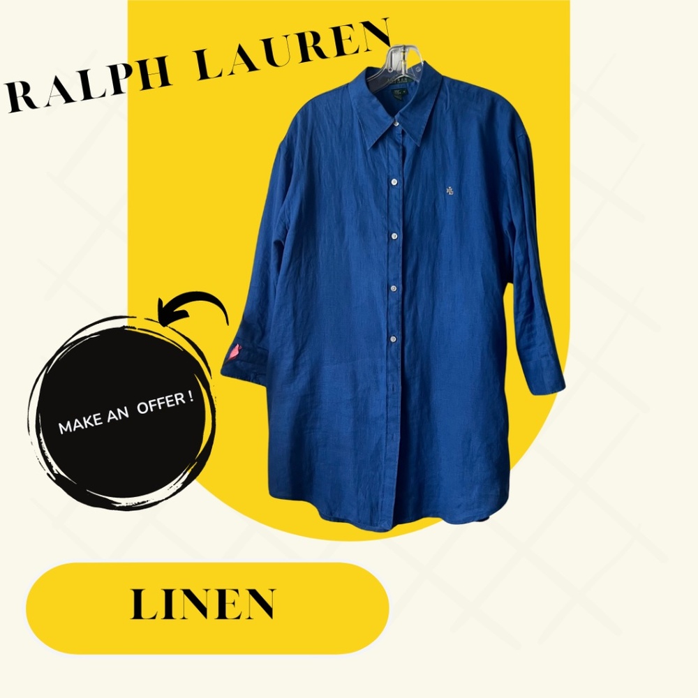 RALPH LAUREN LINEN TUNIC - women’s medium